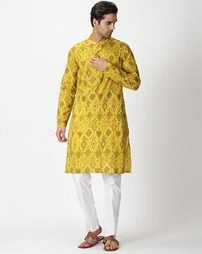 ikat print long kurta