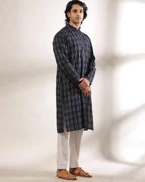 ikat print long kurta