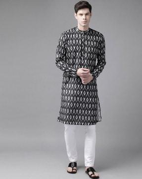 ikat print long kurta