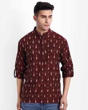 ikat print short kurta