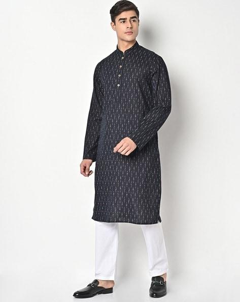 ikat slim fit kurta