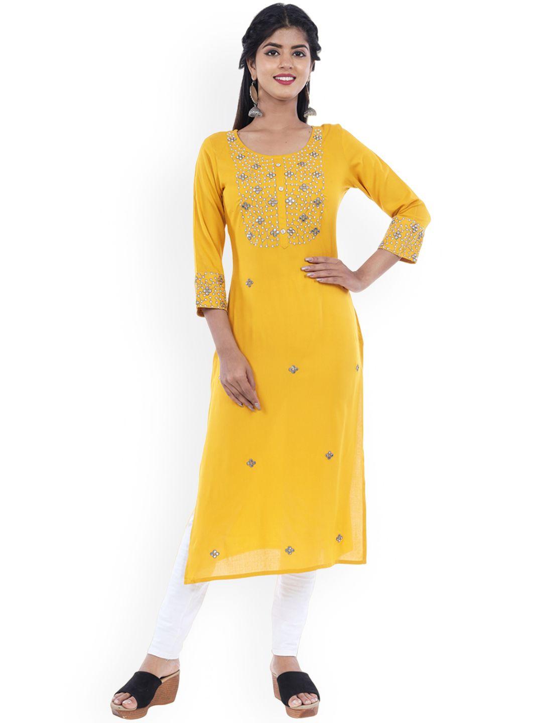 ikdaiya women embroidered thread work kurta