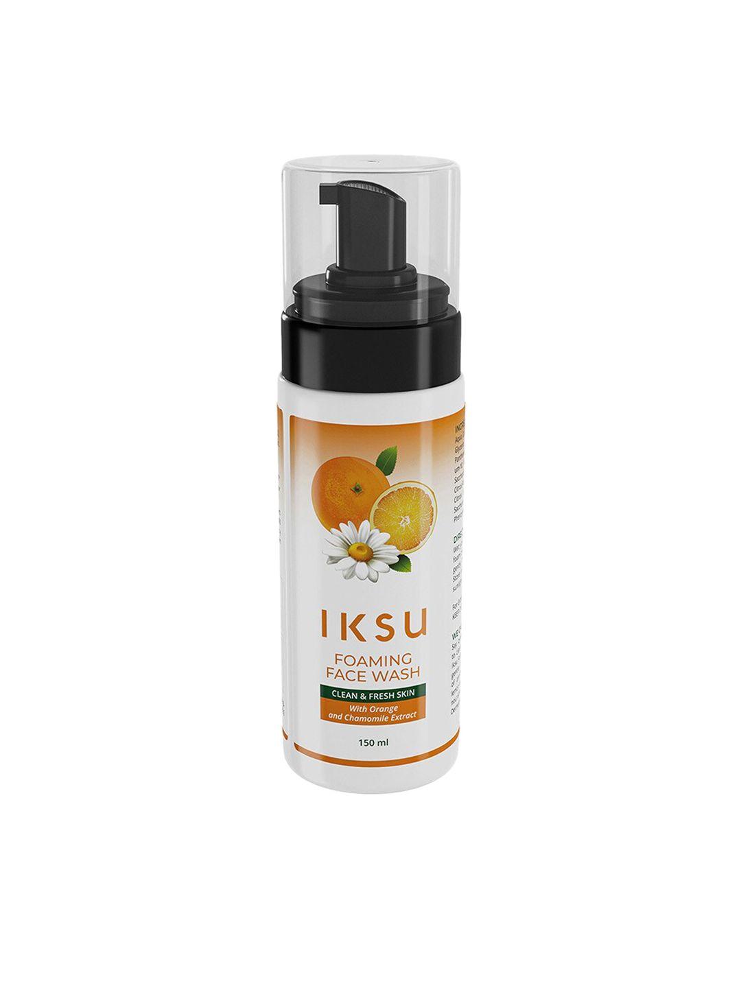 iksu by lifestyle foam face wash with orange & chamomile extract - 150 ml