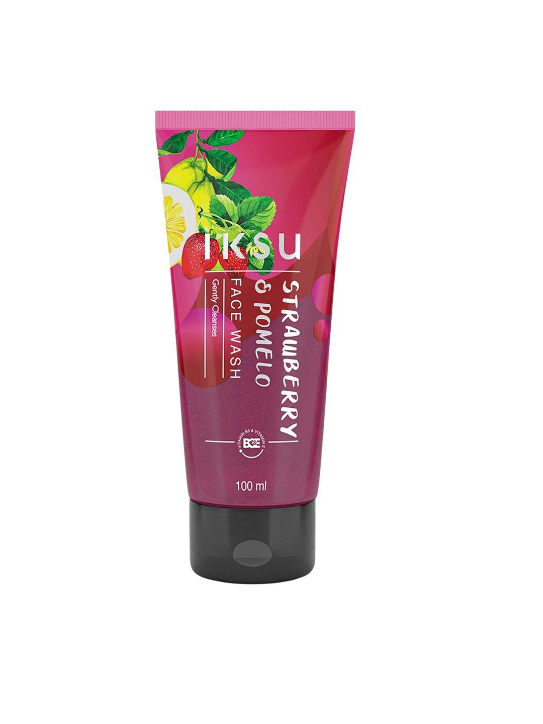 iksu by lifestyle strawberry & pomelo face wash - 100 ml