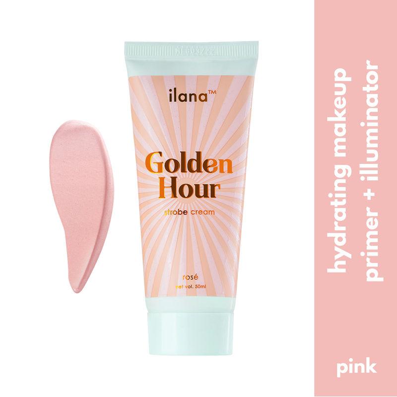 ilana golden hour shimmering makeup primer + strobe cream - rose