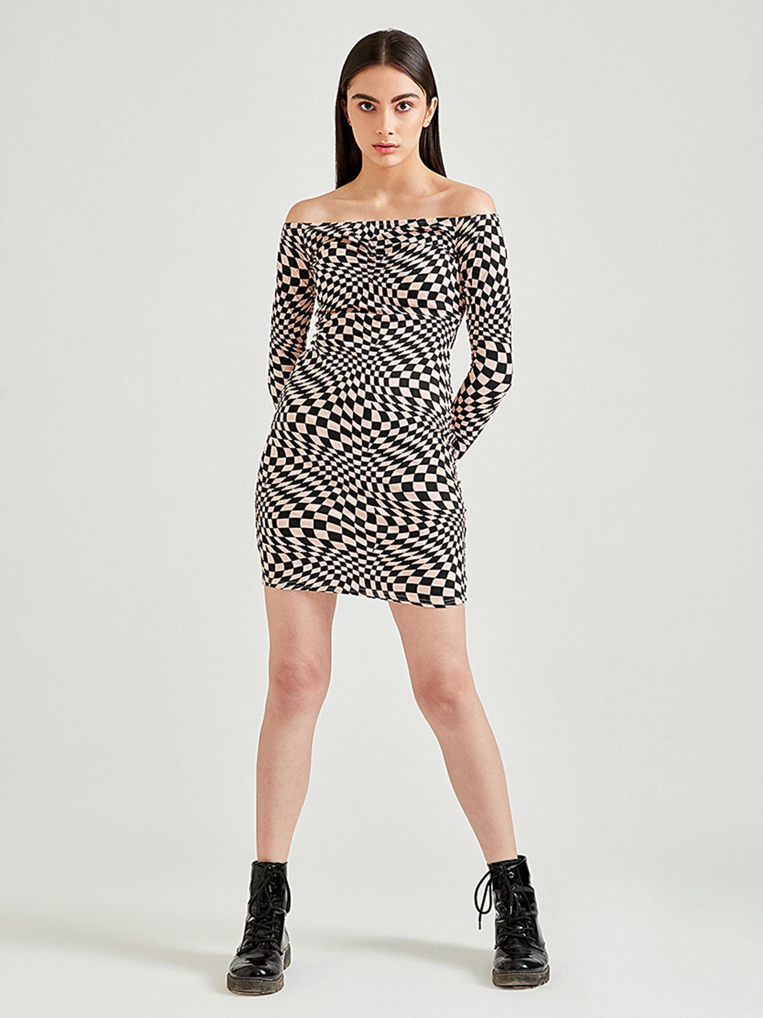 illusion bodycon dress