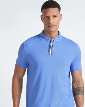 im global stripe placket regular fit polo t-shirt