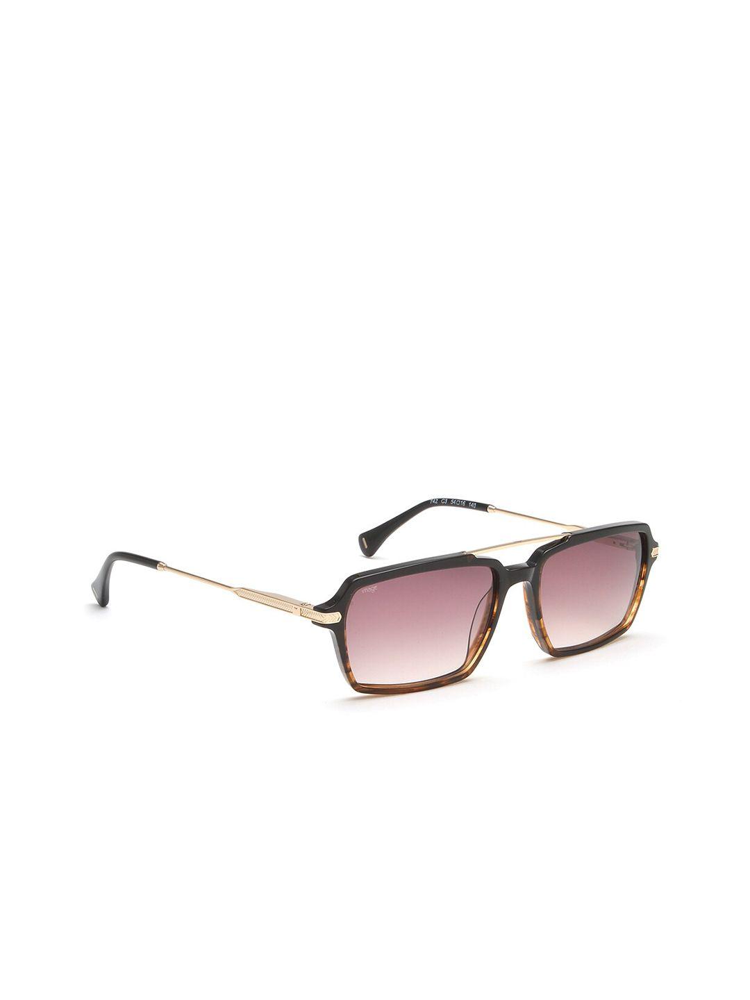 image men pink polarised rectangular sunglasses