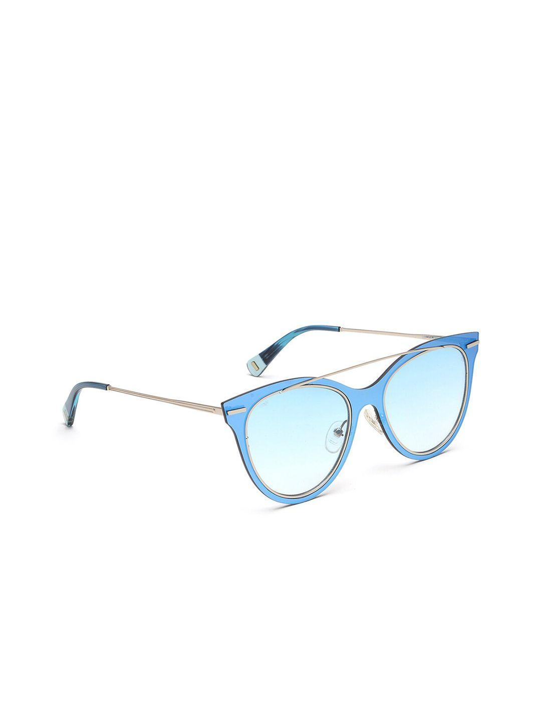 image women blue lens & blue cateye sunglasses ims690c7sg-blue