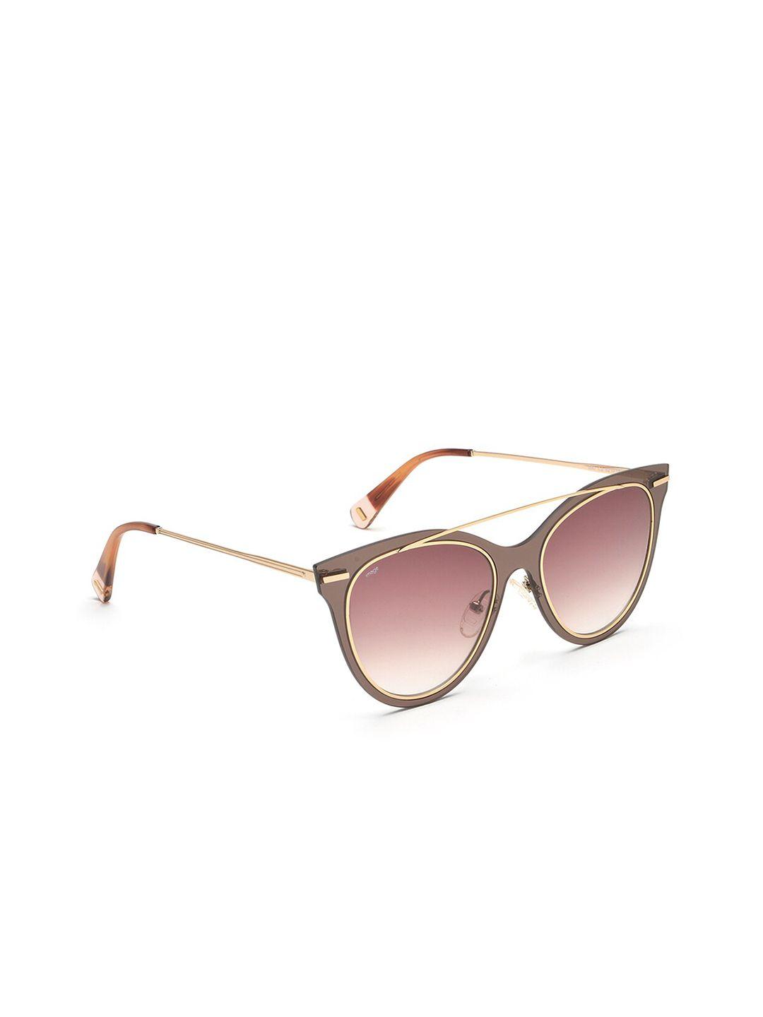 image women red lens & brown cateye sunglasses