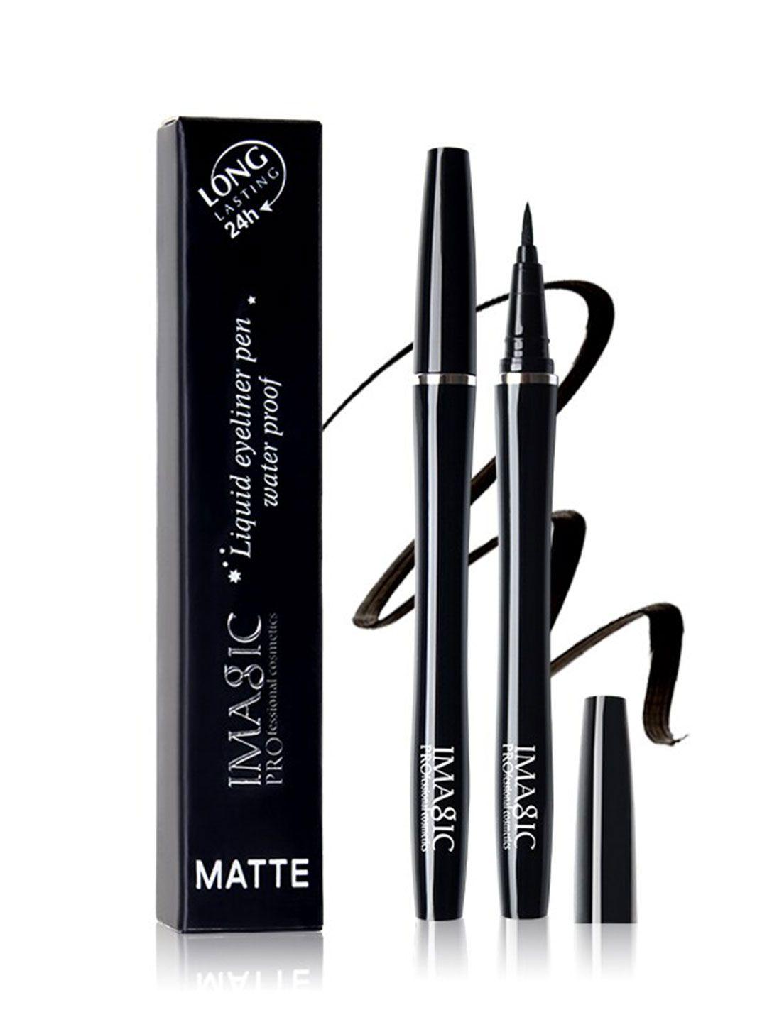 imagic waterproof & long-lasting matte finish liquid eyeliner pen 2.5g - black