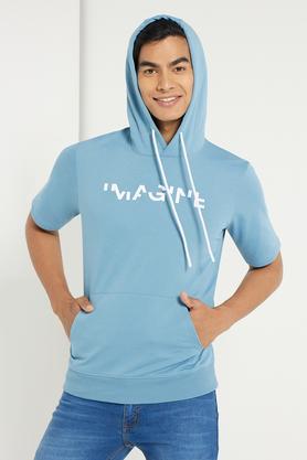 imagine blue men's relaxed fit hoodie - blue