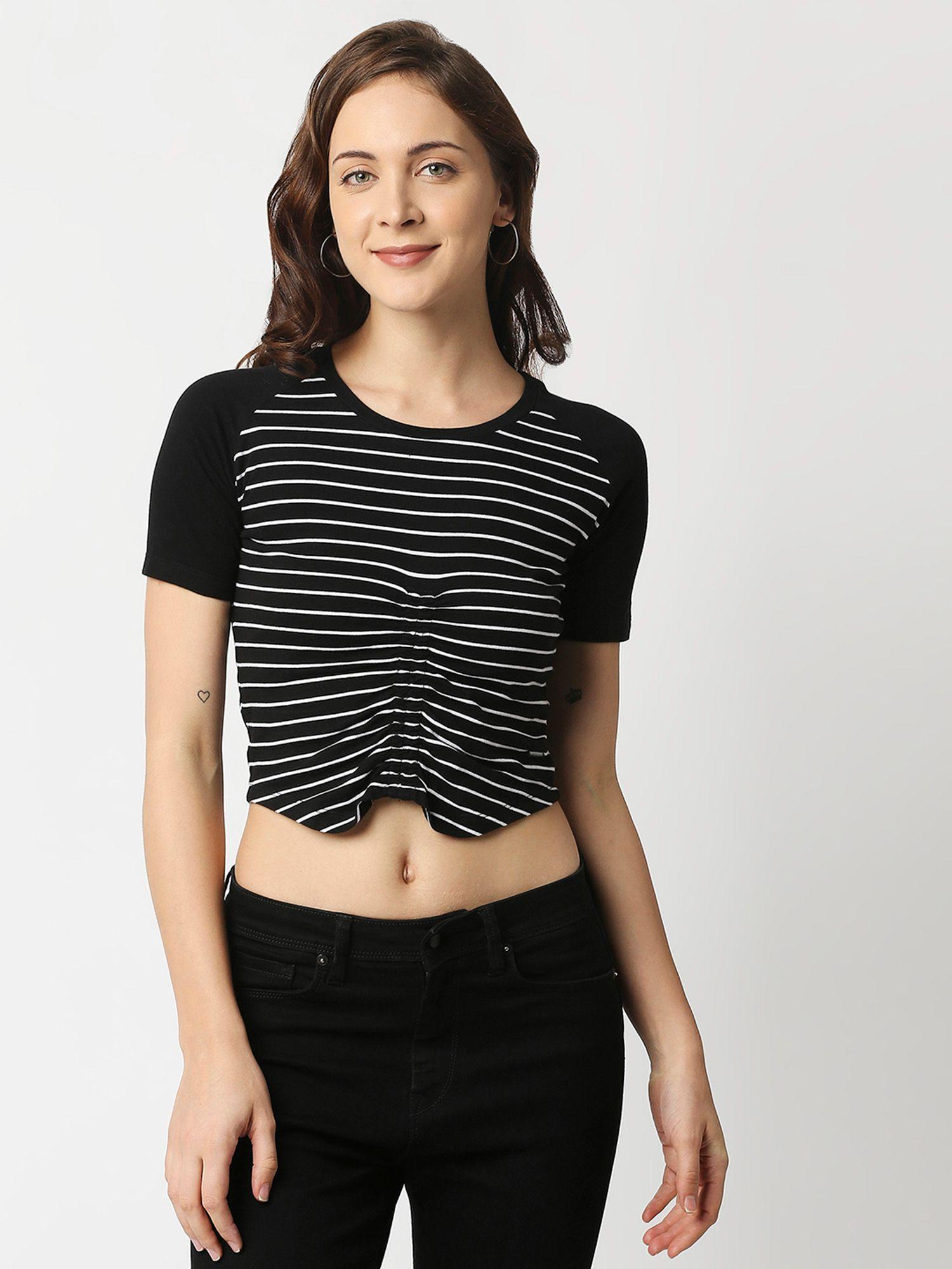 imanda stripes crop top