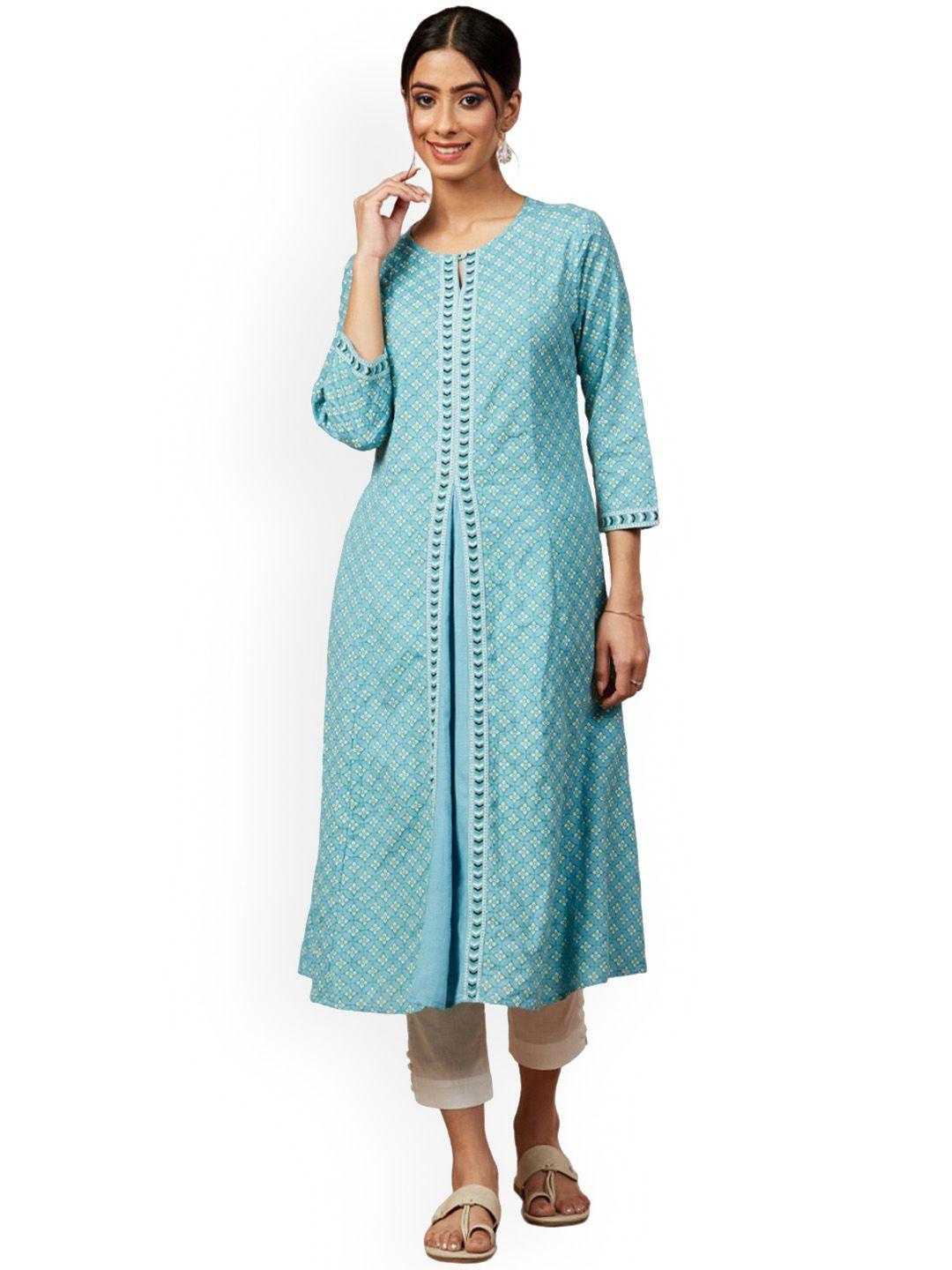 imara  ethnic motifs printed regular kurta with trousers