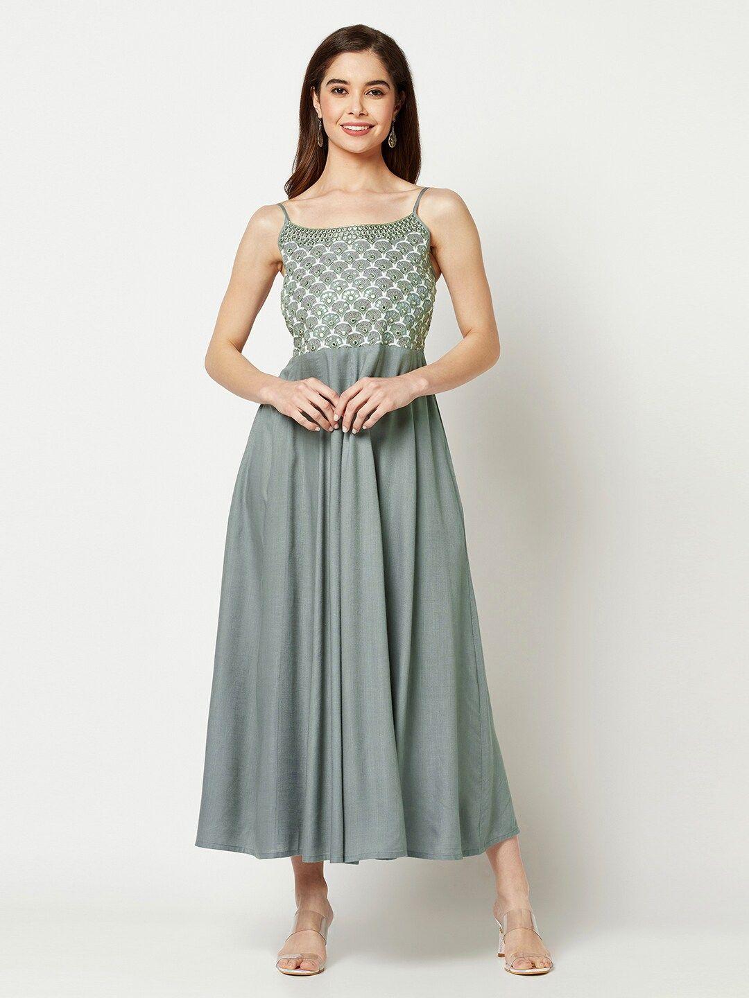 imara embellished fit & flare maxi dress