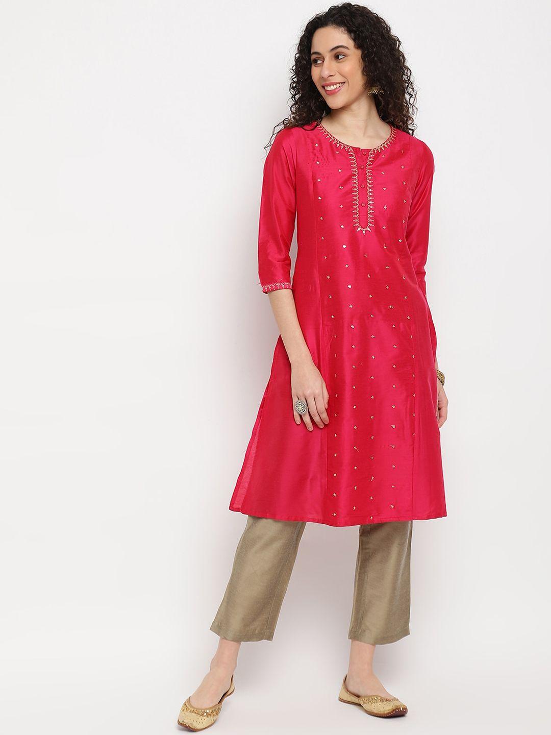 imara embellished sequinned a-line kurta