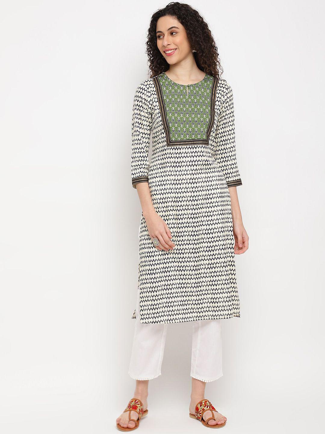 imara ethnic motifs printed keyhole neck kurta