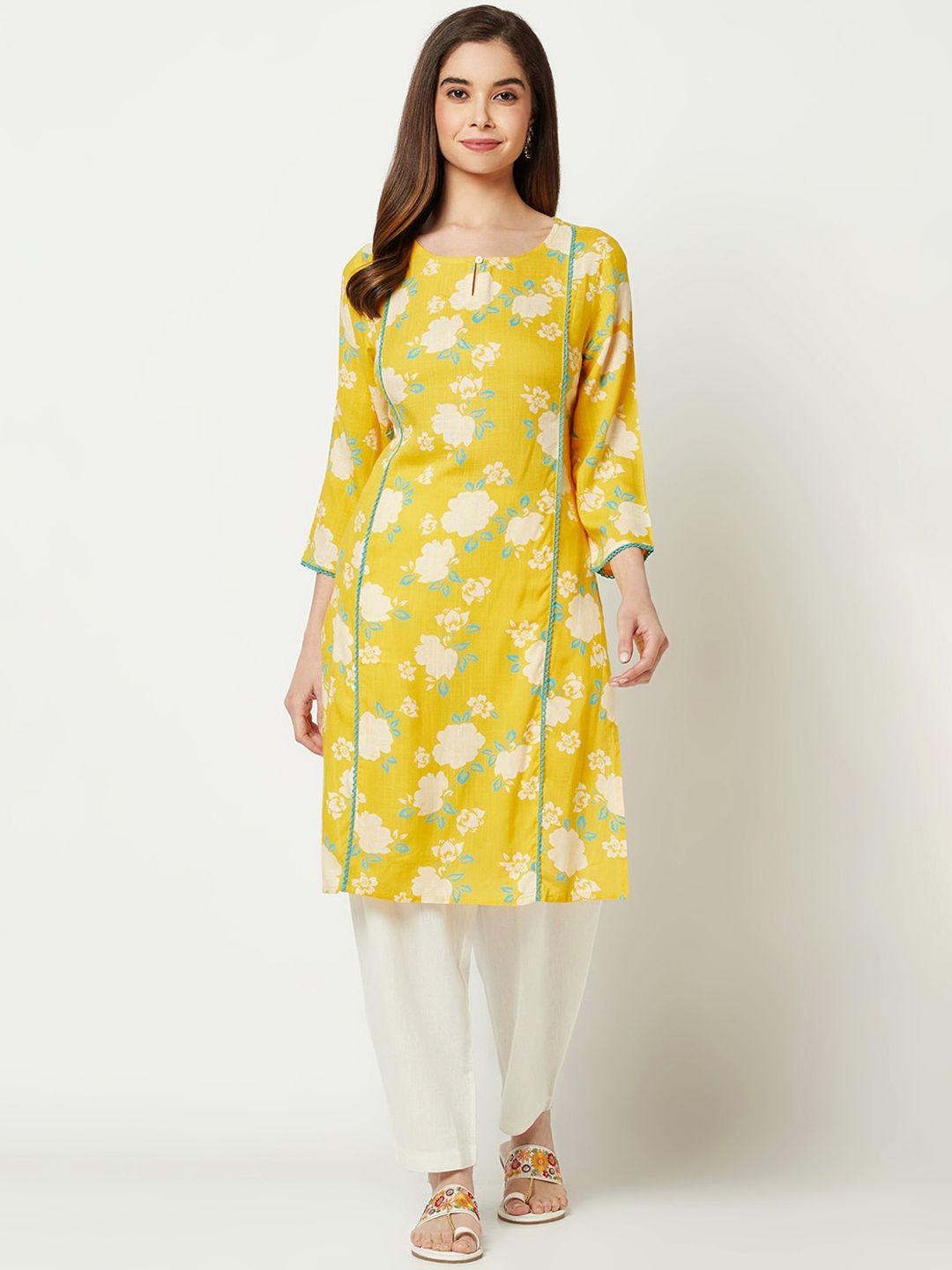 imara floral printed regular kurta with trousers