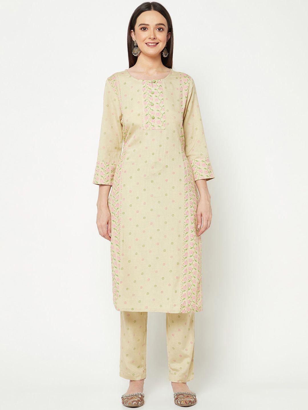 imara floral printed regular kurta with trousers