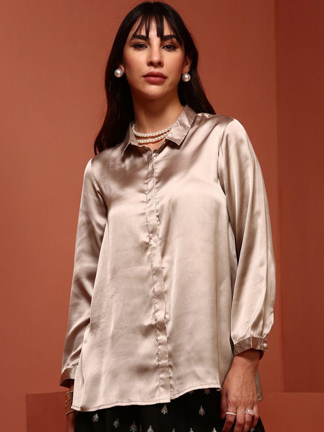 imara satin shirt style top