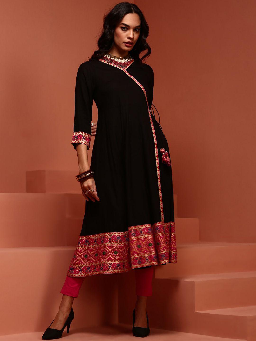 imara v-neck angrakha a-line kurta