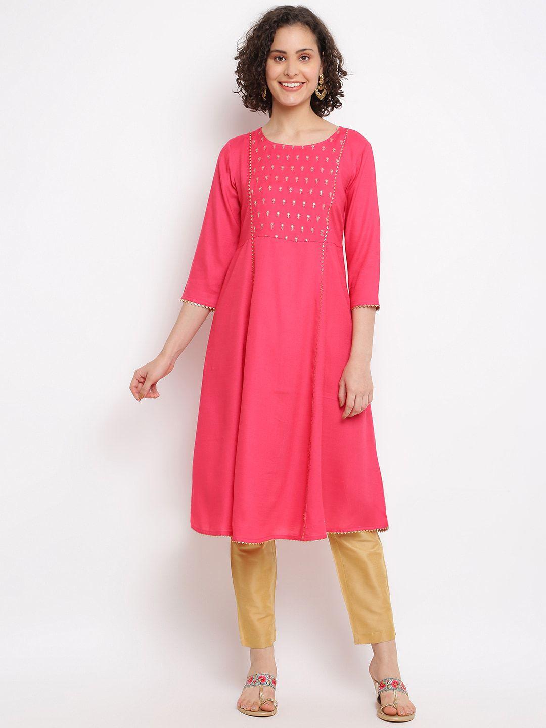 imara yoke design sequinned a-line kurta