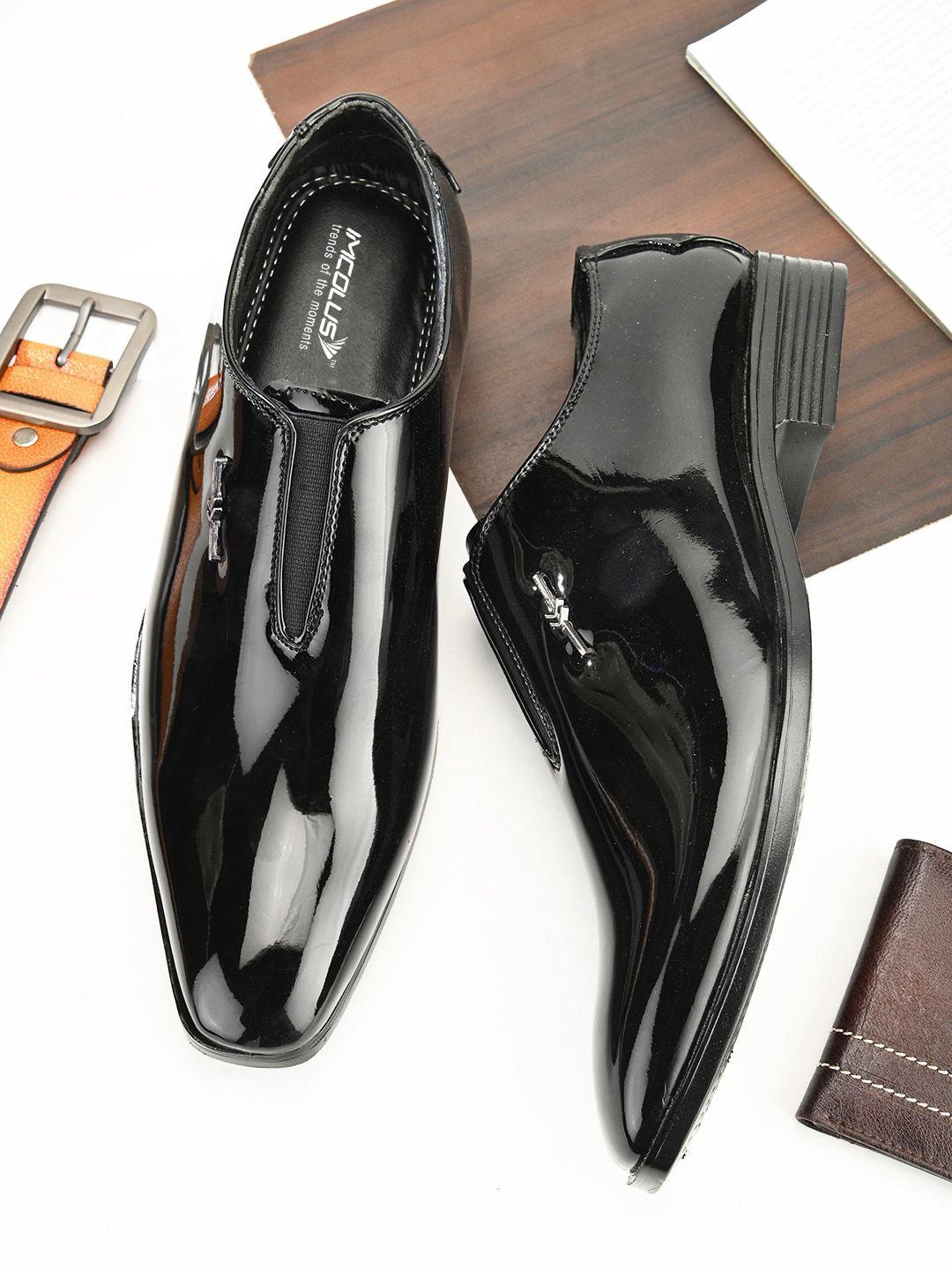 imcolus men round -toe formal slip-on shoes