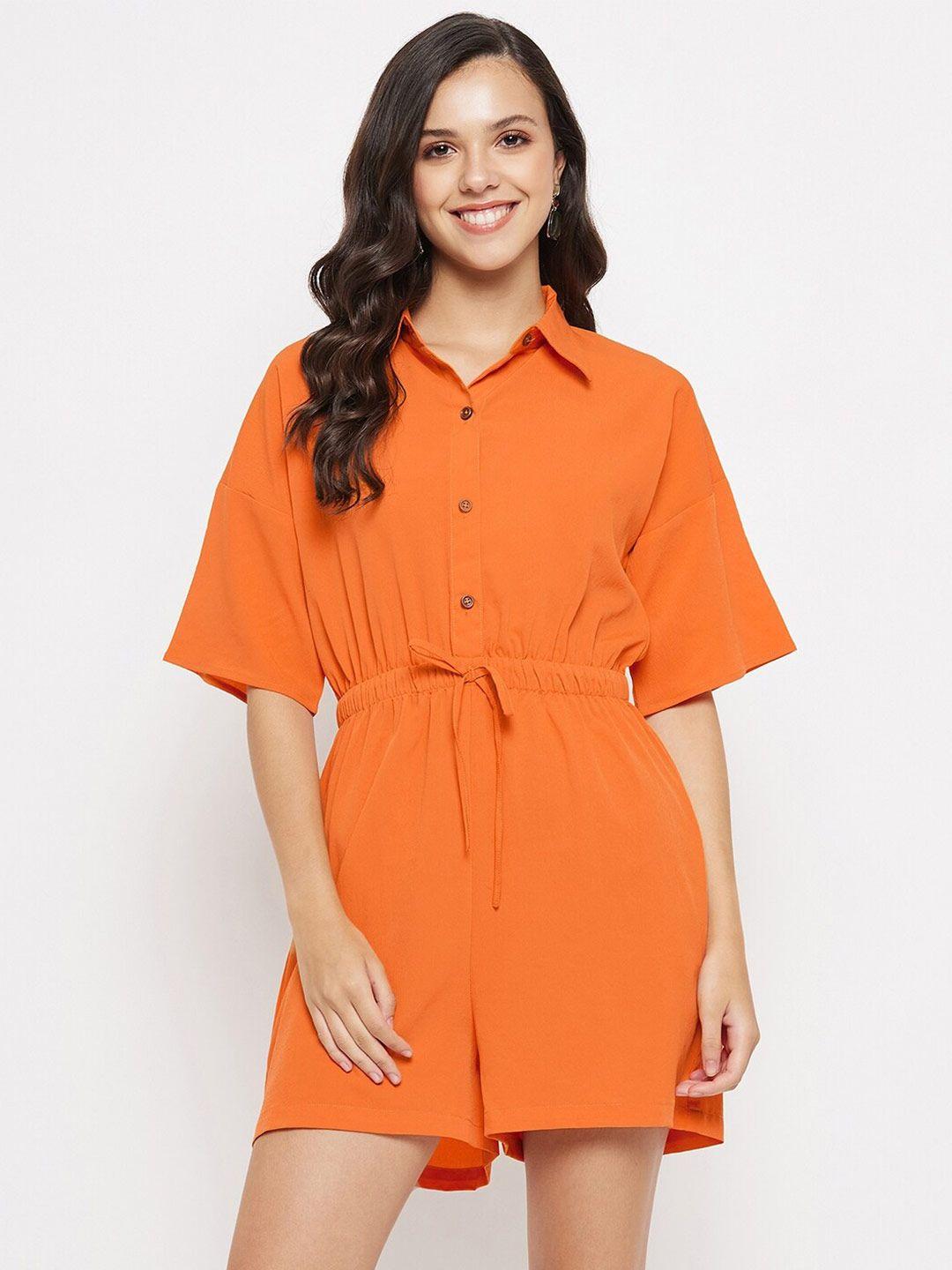 imfashini shirt collar play suit