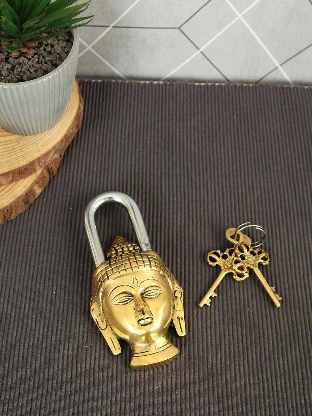 imli street handmade buddha design brass lock