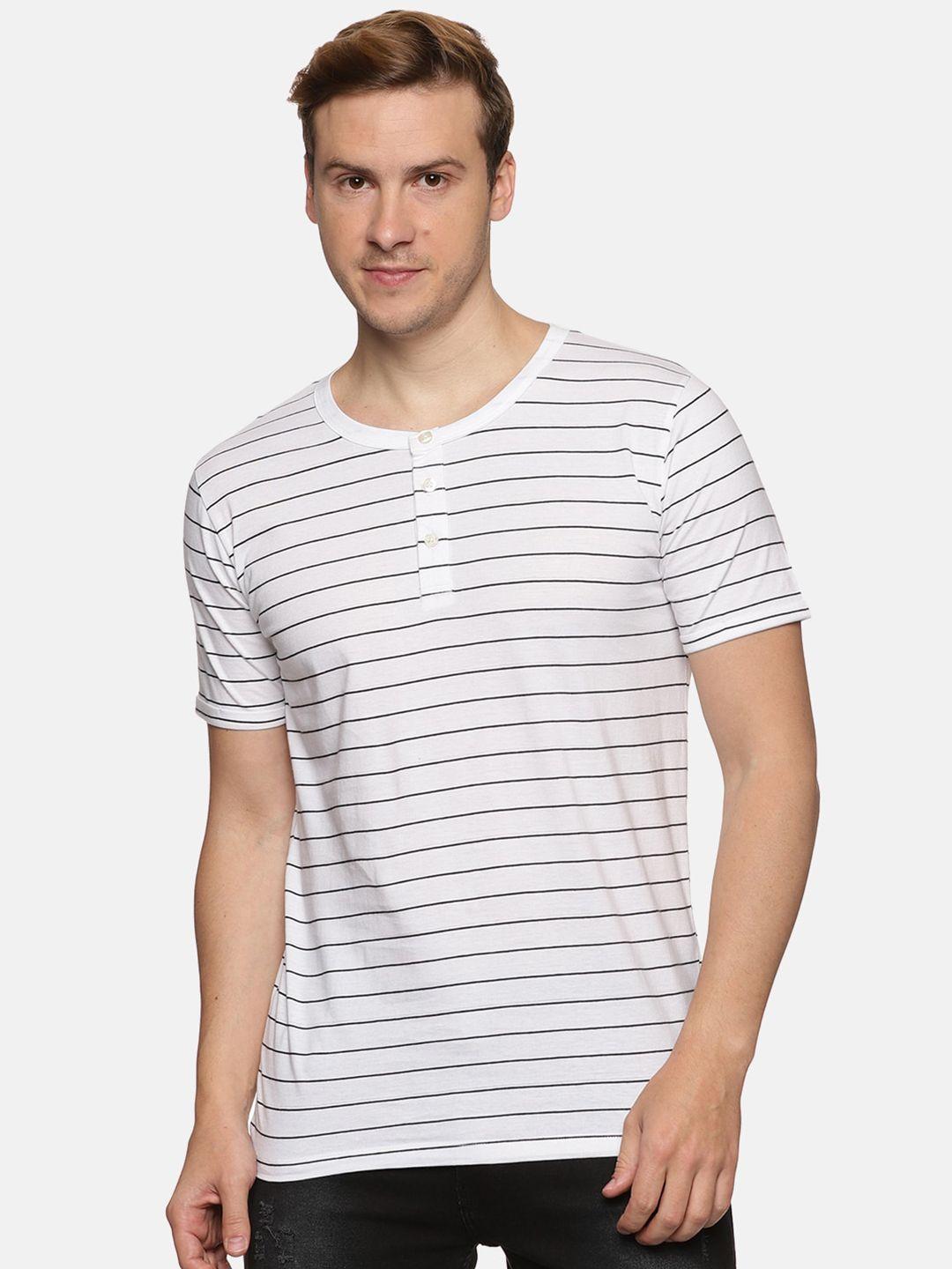 impackt striped henley neck slim fit t-shirt