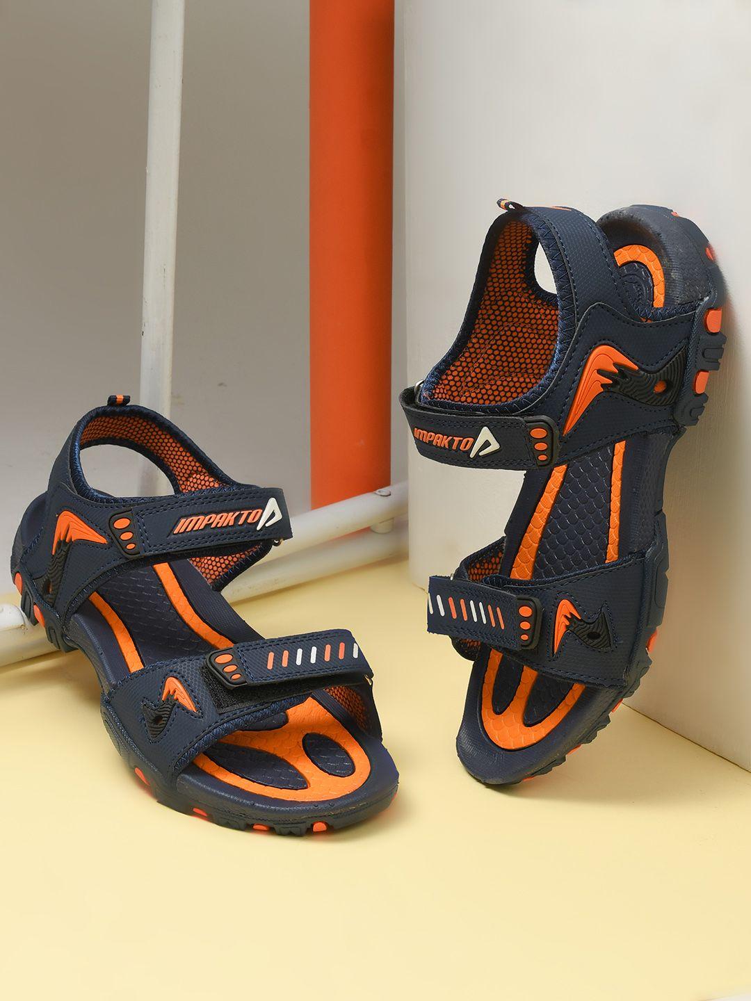 impakto men woven design comfortable velcro closure sports sandals