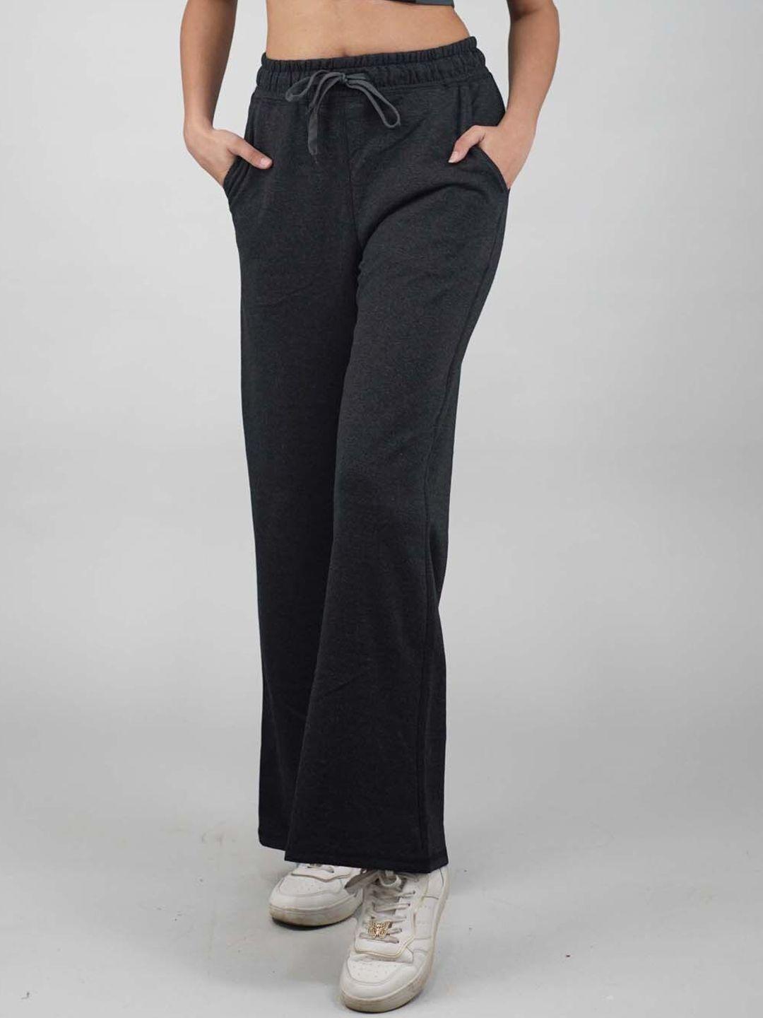 imperative women cotton relaxed flared high-rise trousers