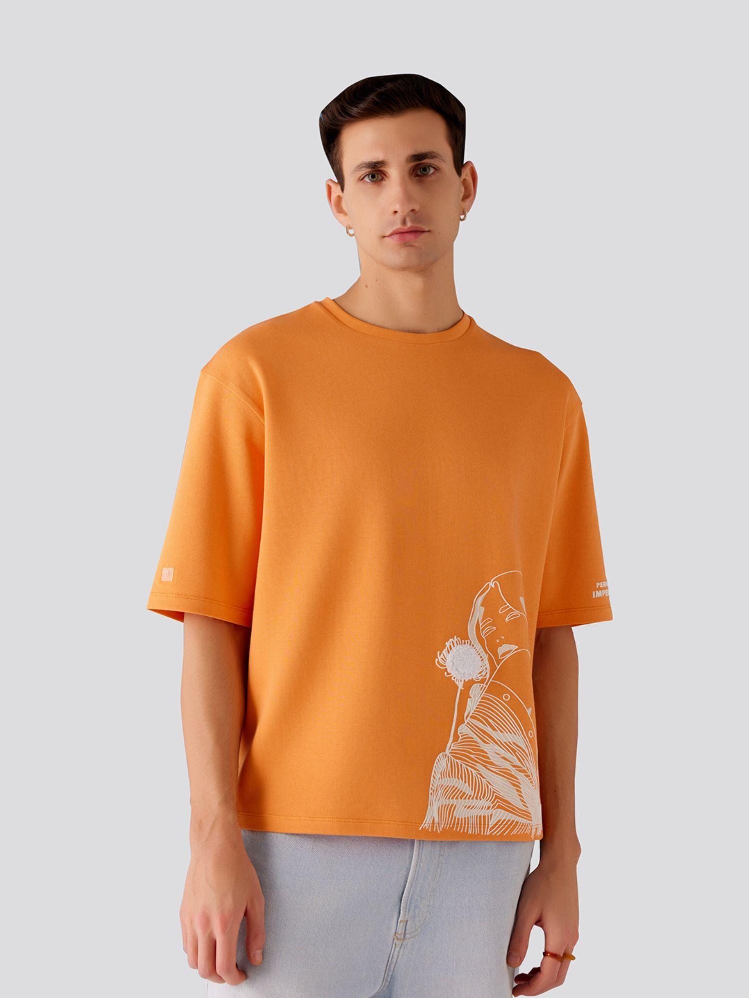 imperfect oversized unisex t-shirt - orange