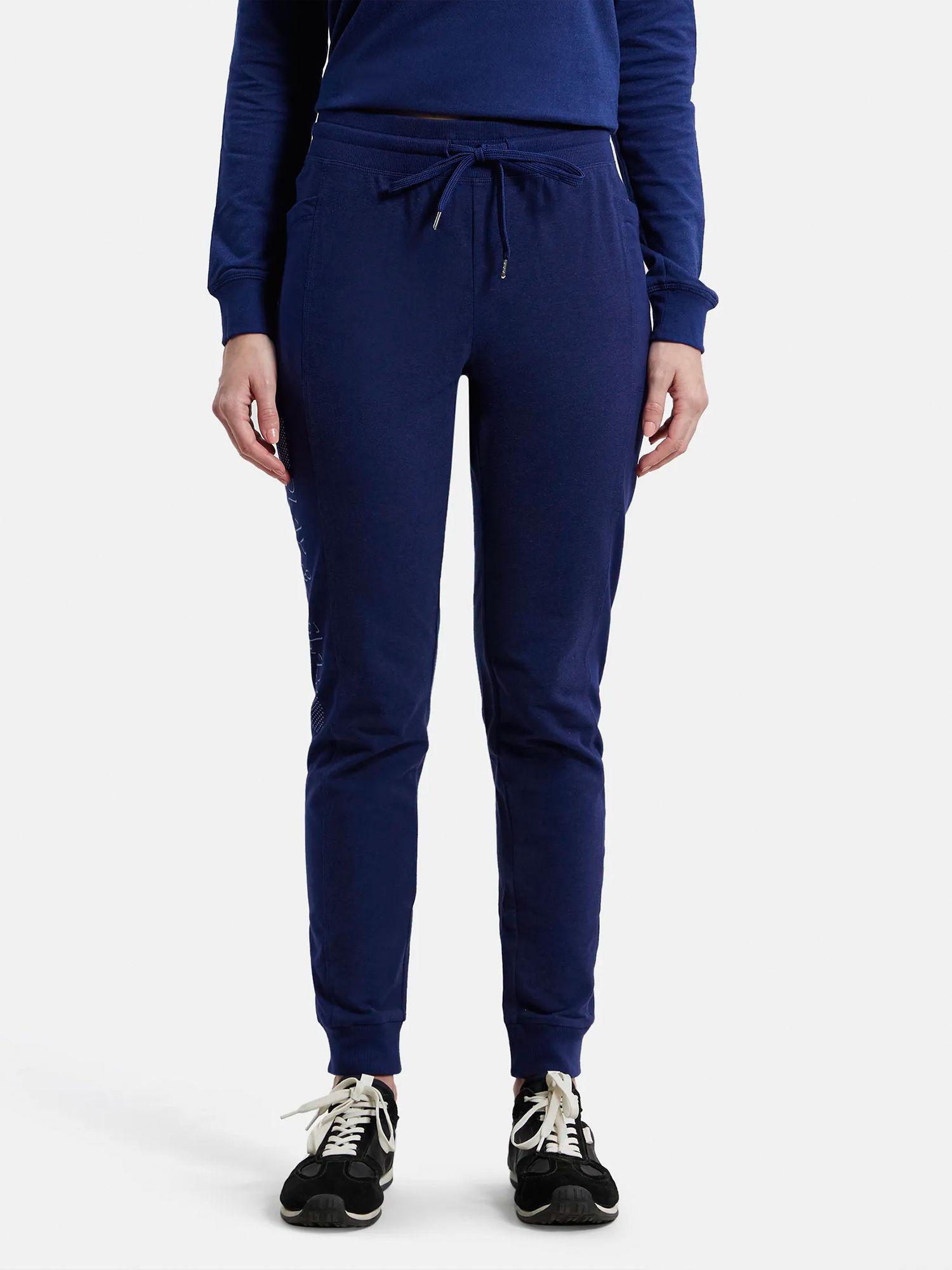 imperial blue melange track pant : style number - aw36