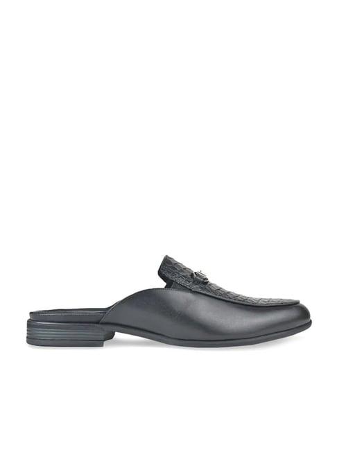 imperio by regal men's black mule shoes