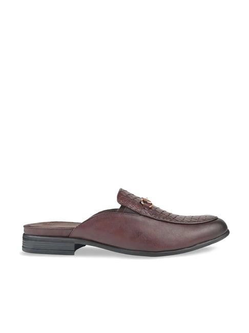 imperio by regal men's maroon mule shoes