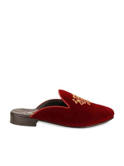 imperio by regal men's maroon mule shoes