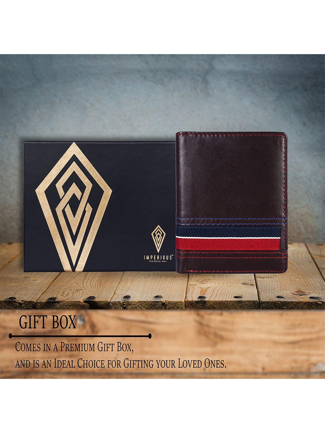 imperious- the royal way men leather two fold wallet