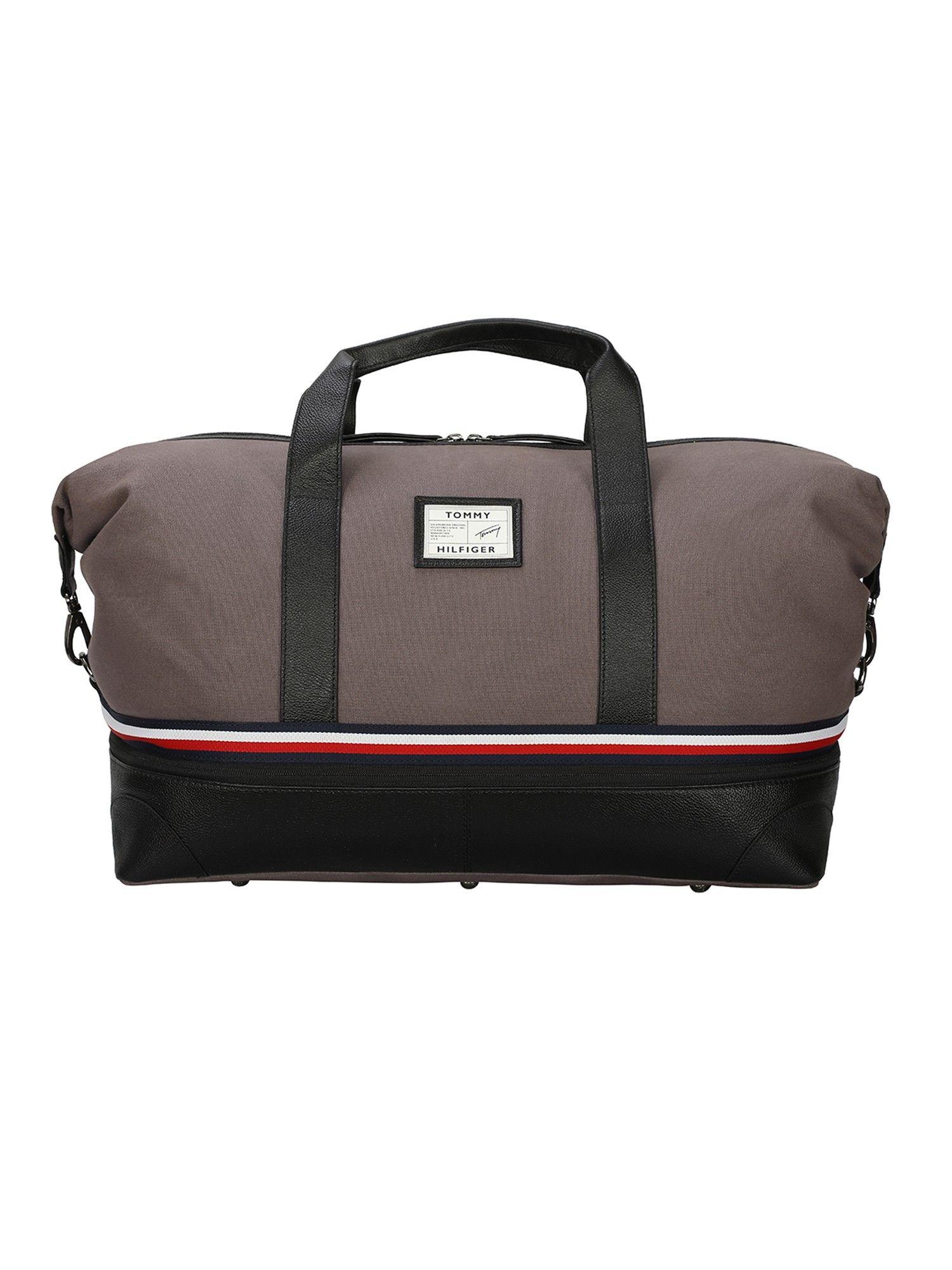 impetus color blocked duffle bag grey