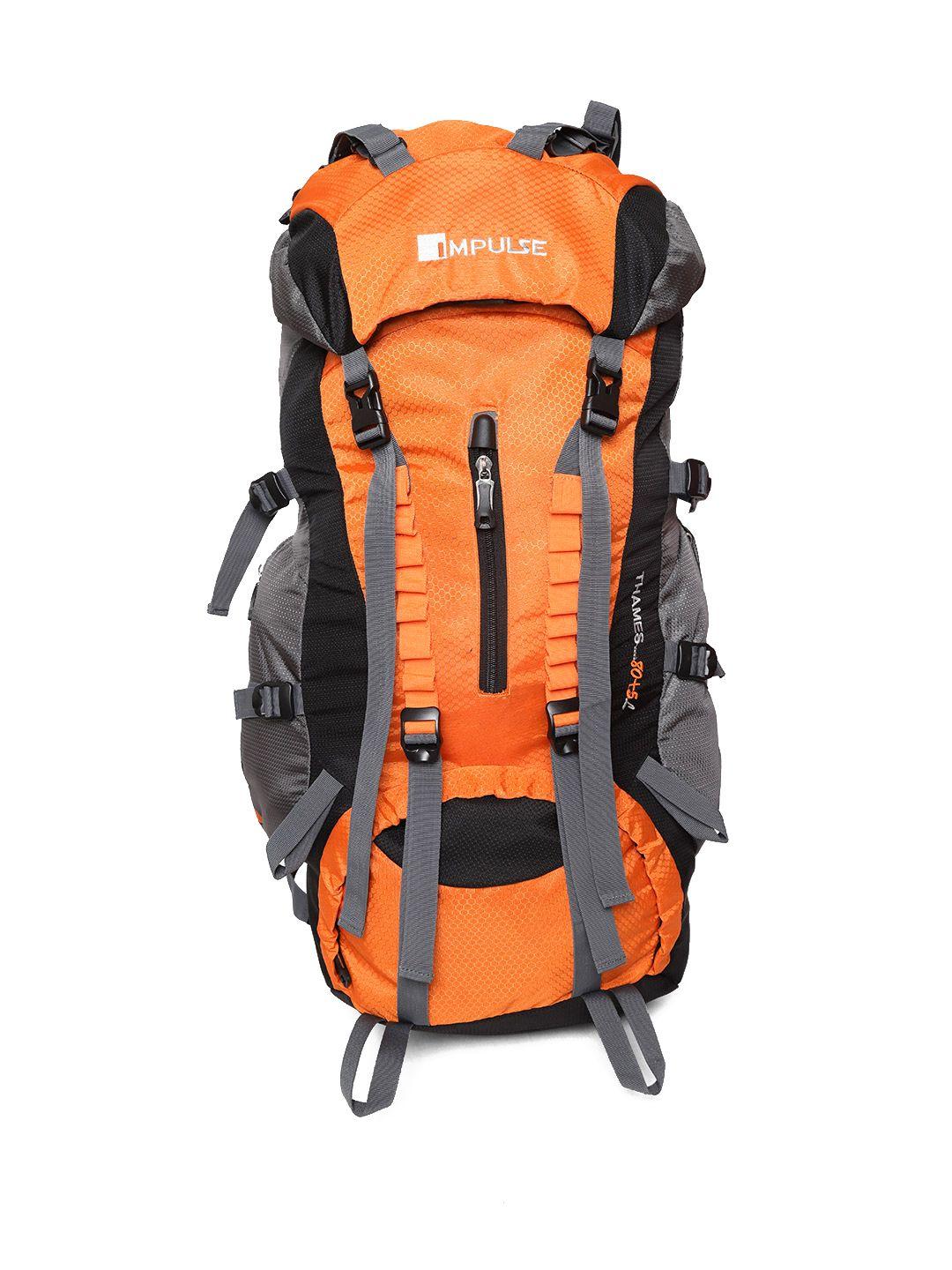 impulse unisex orange & black thames 85 litres rucksack