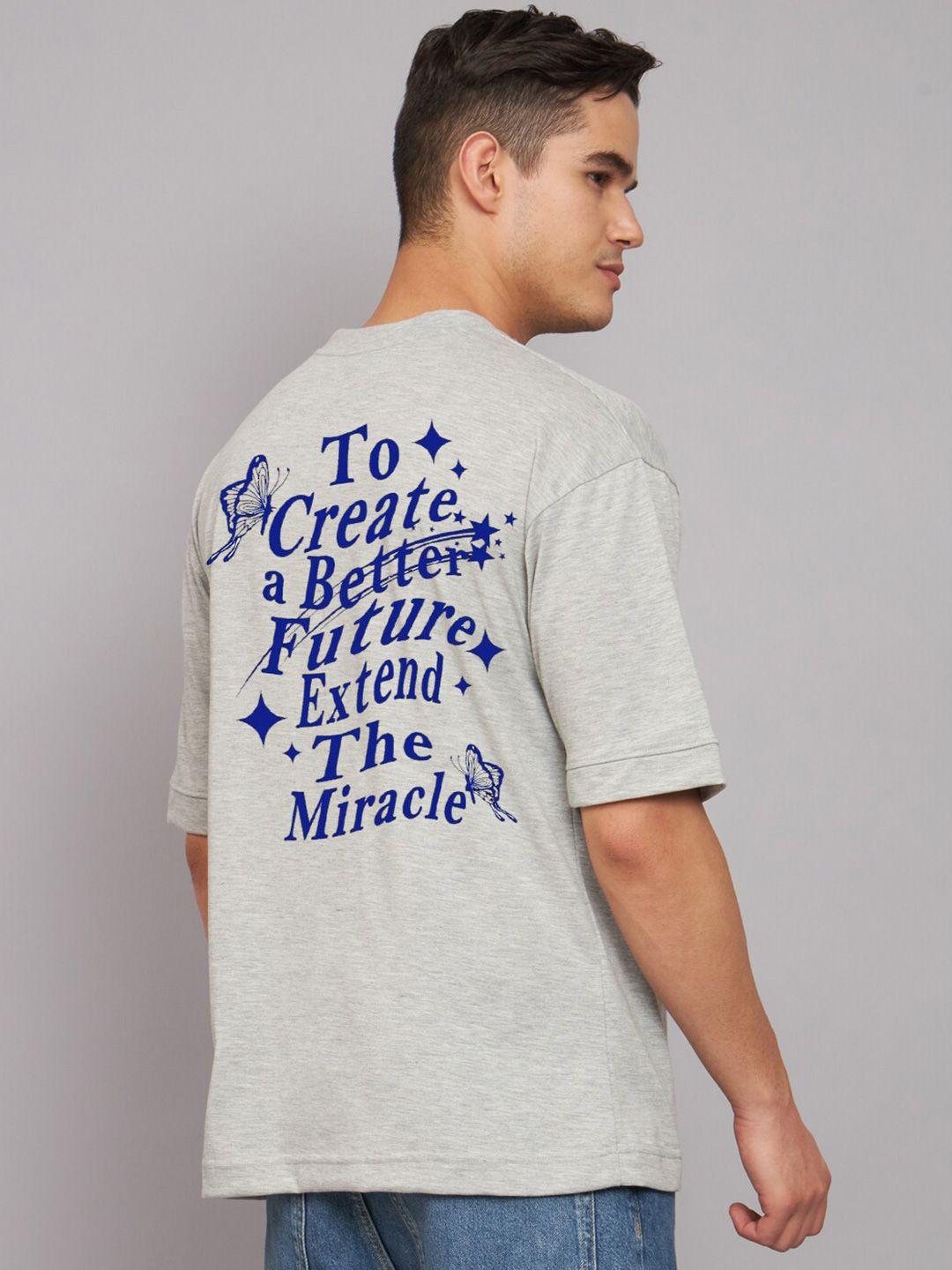 imsa moda men grey typography printed pockets t-shirt