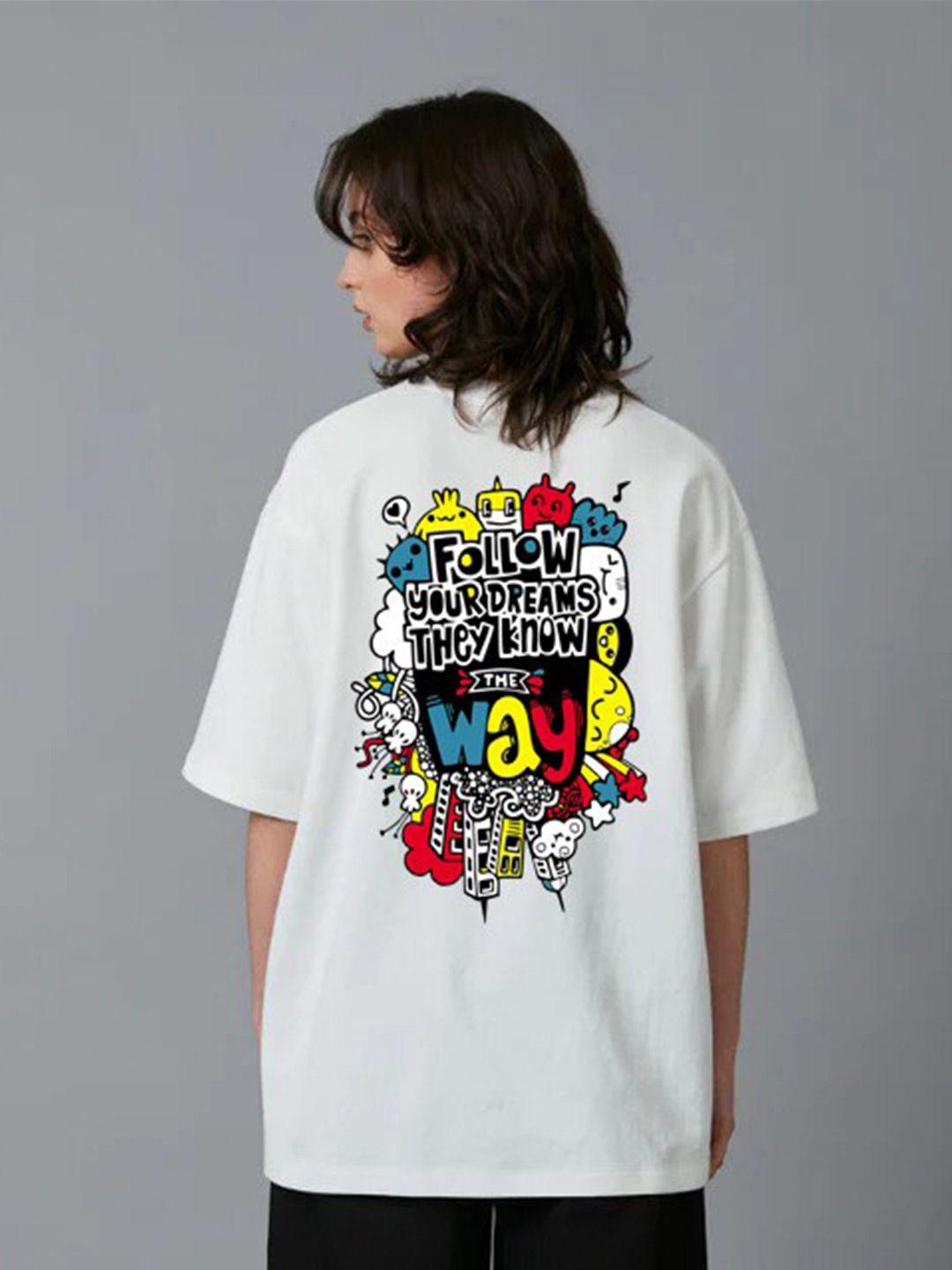 imsa moda typography printed cotton t-shirt