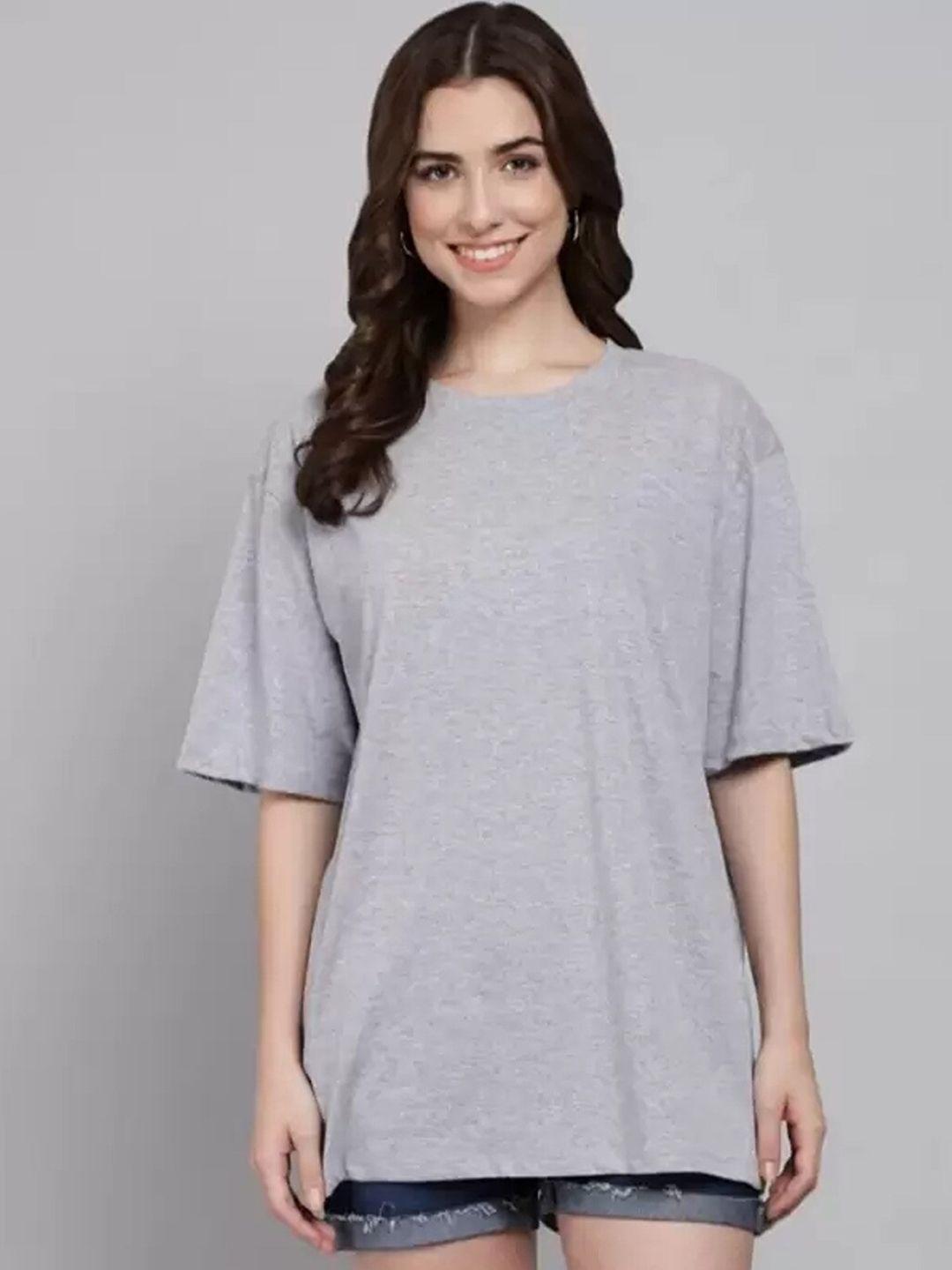 imsa moda drop shoulder sleeves cotton oversized longline t-shirt