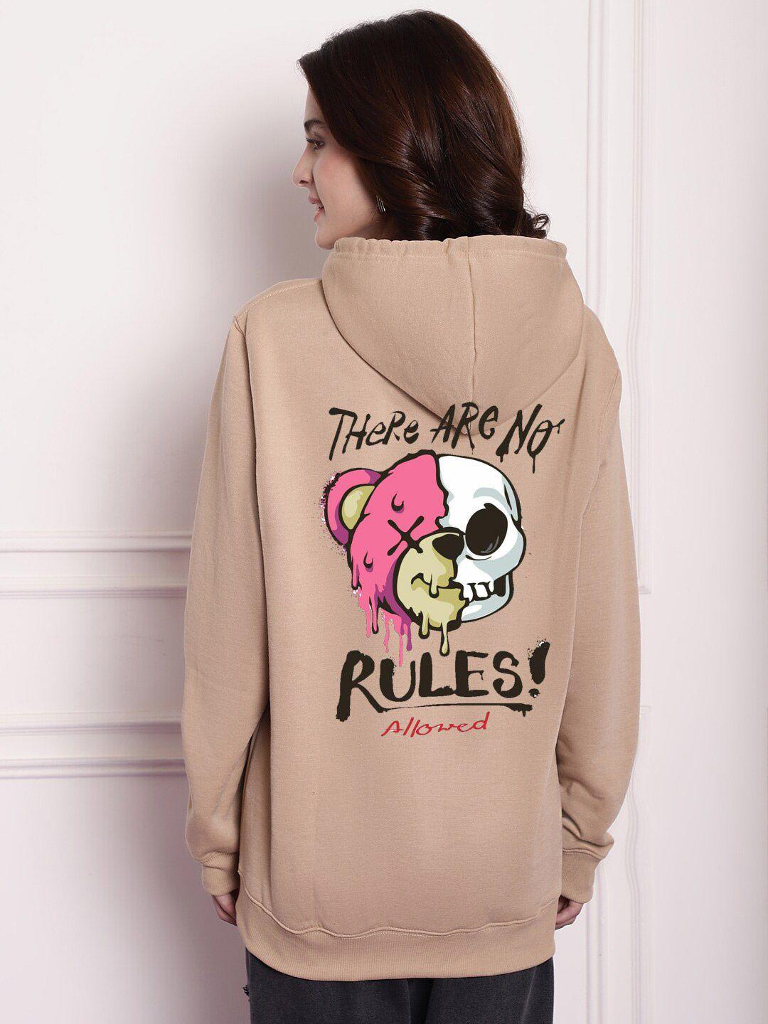 imsa moda graphic printed hooded oversized fit pullover sweatshirt