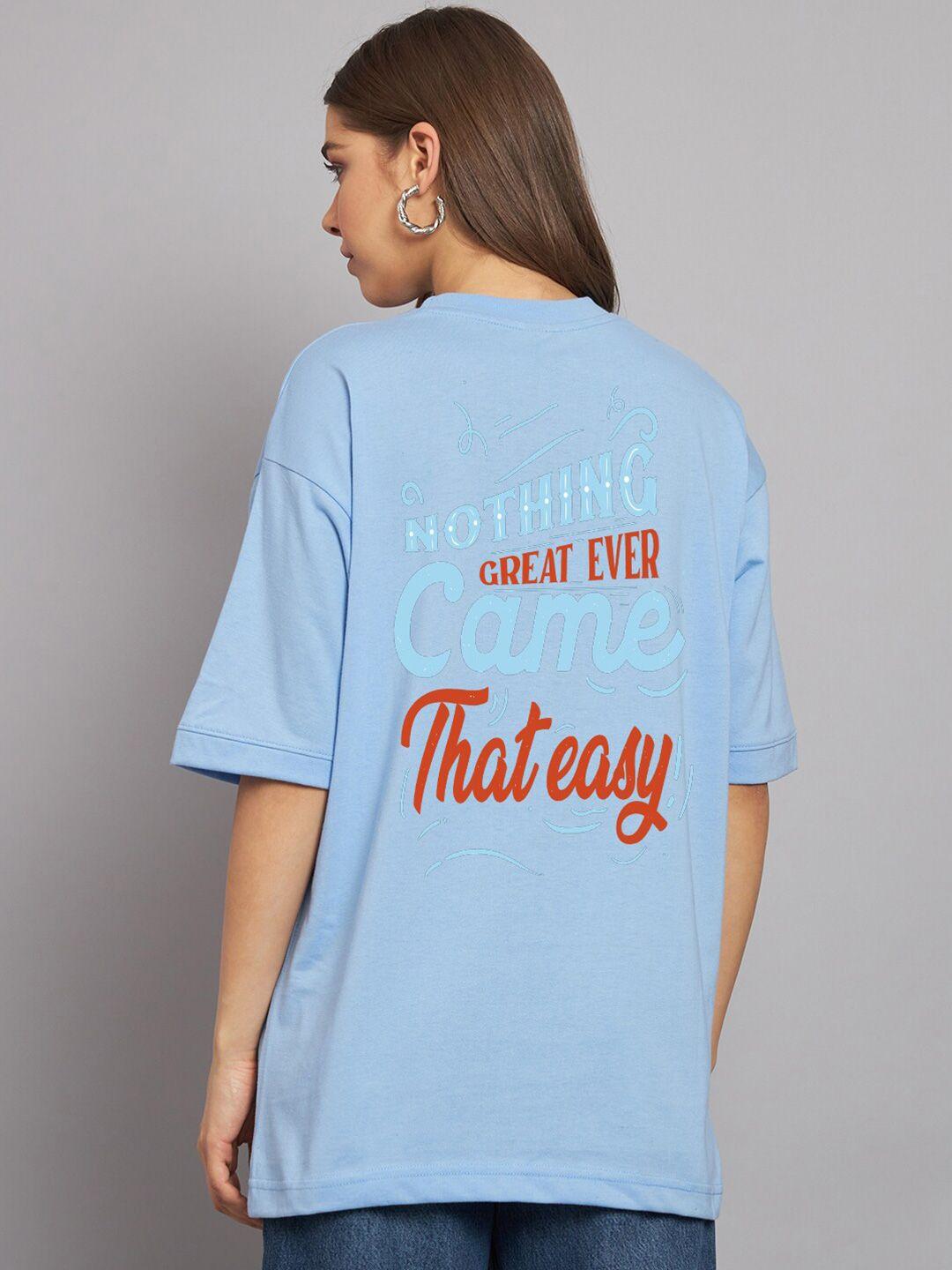 imsa moda typography printed drop shoulder sleeves oversize cotton casual t shirt