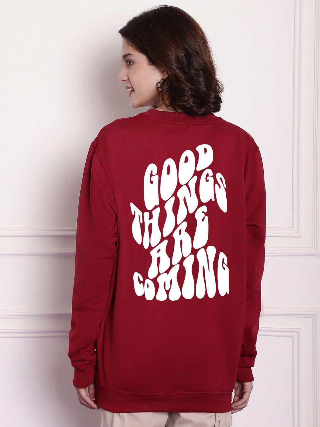imsa moda typography printed sweatshirt