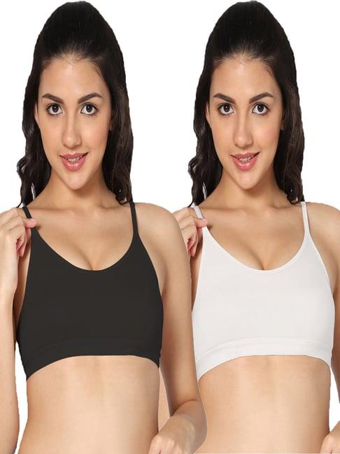 in care black & white sports bra- pack of 2