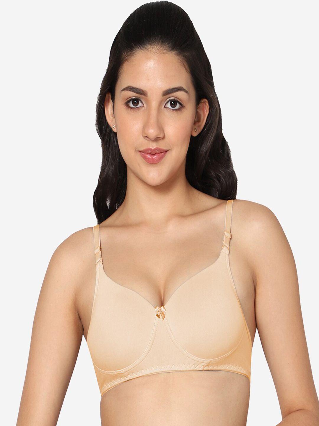 in care full coverage heavily padded pure cotton push-up bra with all day comfort