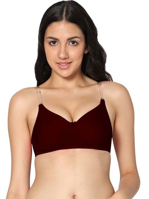 in care maroon cotton t-shirt bra