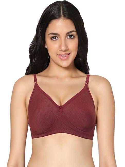 in care maroon cotton t-shirt bra